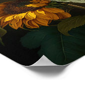 Gele Zonnebloemen Art Print Poster (Hoek)