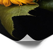 Gele Zonnebloemen Art Print Poster (Hoek)