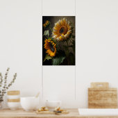 Gele Zonnebloemen Art Print Poster (Keuken)