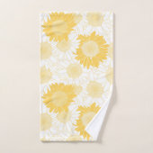 Gele zonnebloemen bad handdoek (Handdoek)