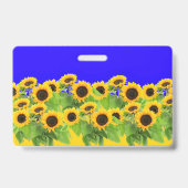 Gele Zonnebloemen Badge (Achterkant)