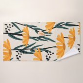 Gele zonnebloemen badhanddoek (Badhanddoek)