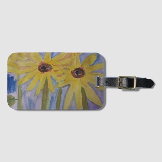 Gele Zonnebloemen Bagage Label (Voorkant (horizontaal))
