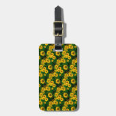 gele zonnebloemen bagagelabel (Voorkant verticaal)