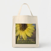 Gele zonnebloemen bedankt tote bag (Voorkant)