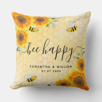 Gele zonnebloemen bijen, bijtend bruiloft