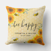 Gele zonnebloemen bijen rustig bruidspaar kussen (Voorkant)