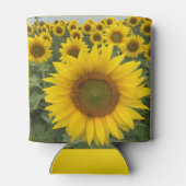 Gele zonnebloemen blikjeskoeler (Achterkant)