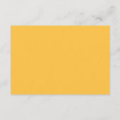 Gele zonnebloemen bloemenherfst bruiloft details informatiekaartje (Achterkant)