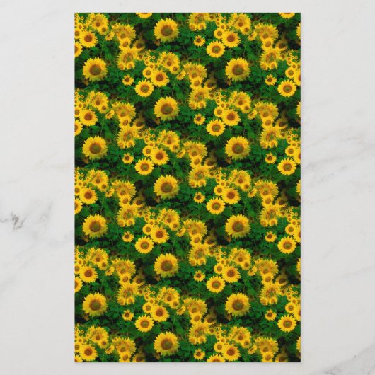 gele zonnebloemen briefpapier (Voorkant)