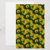 gele zonnebloemen briefpapier (Voorkant / Achterkant)