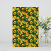 gele zonnebloemen briefpapier (Staand voorkant)