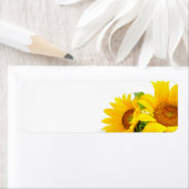 Gele Zonnebloemen Bruiloft of Algemeen leeg adres Etiket (Insitu)