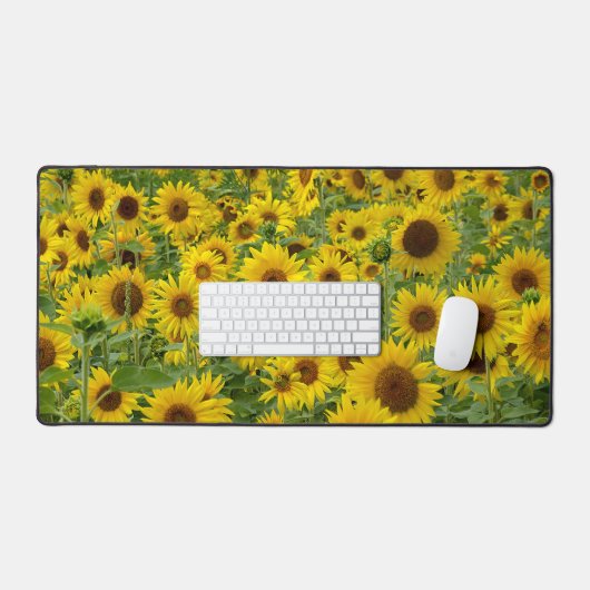Gele zonnebloemen bureaumat (Keyboard & Muis)