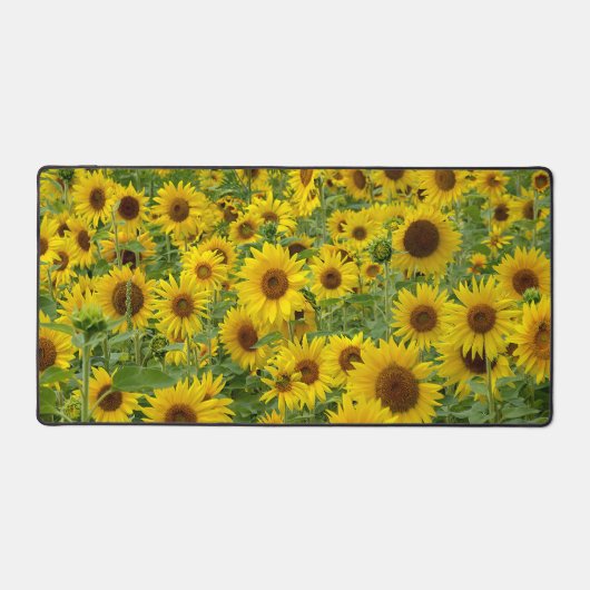 Gele zonnebloemen bureaumat (Voorkant)