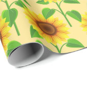 Gele zonnebloemen cadeaupapier (Rol Hoek)