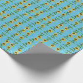 Gele zonnebloemen cadeaupapier (Hoek)