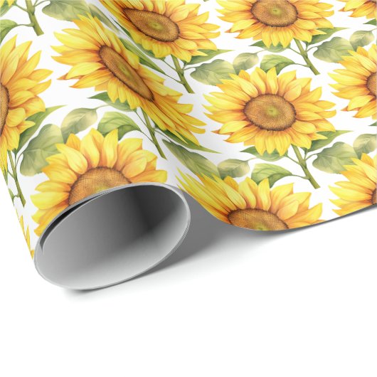 Gele Zonnebloemen Cadeaupapier (Rol Hoek)