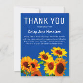 Gele zonnebloemen en blauwe hemden Hartelijk dank Bedankkaart (Voorkant)