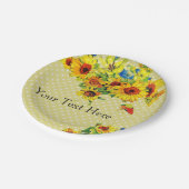 Gele zonnebloemen en Bord van pooldot (Gekanteld)