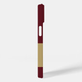 Gele zonnebloemen en Bourgogne en gouden strips Case-Mate iPhone Case (Achterkant / Rechts)