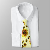 Gele zonnebloemen en het zomerpatroon van honingbi stropdas (Gebonden)