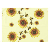 Gele zonnebloemen en het zomerpatroon van honingbi tafelkleed (Voorkant (Horizontaal))