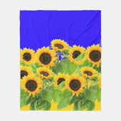 Gele Zonnebloemen Fleece Deken (Voorkant)