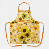Gele zonnebloemen Geplakt Controle Schijnbaar Koke Schort (Voorkant)