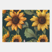 Gele Zonnebloemen grote print Inpakpapier Vel (Voorkant 2)