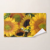 Gele zonnebloemen Handdoekset Bathroom Geel Bruin Bad Handdoek (Handdoek)
