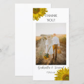 Gele zonnebloemen Hartelijk dank Bedankkaart (Voorkant / Achterkant)