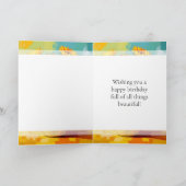 Gele Zonnebloemen | Heb een mooie verjaardag Kaart (Binnen)