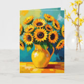 Gele Zonnebloemen | Heb een mooie verjaardag Kaart (Gele Bloem)