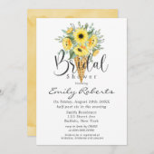 Gele zonnebloemen Ice Cone Vrijgezellenfeest in Kaart (Voorkant / Achterkant)