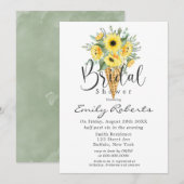 Gele zonnebloemen Ice Cone Vrijgezellenfeest in Kaart (Voorkant / Achterkant)