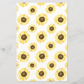 Gele zonnebloemen in Mason Jar Baptism Invitation (Achterkant)