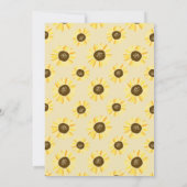 Gele Zonnebloemen in Mason Jar Bridal Brunch Kaart (Achterkant)