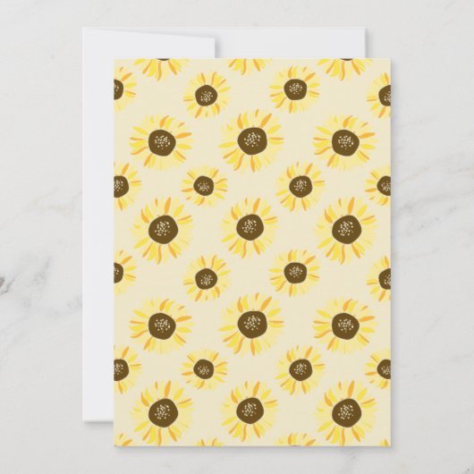 Gele zonnebloemen in Mason Jar Summer Baptisme Kaart (Achterkant)