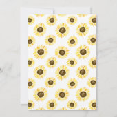 Gele Zonnebloemen in Mason Jar Verlovingsfeest Kaart (Achterkant)