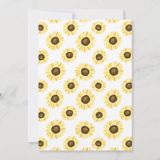 Gele Zonnebloemen in Mason Jar Verlovingsfeest Kaart (Achterkant)
