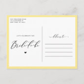 Gele Zonnebloemen in Mason Jar Vrijgezellenfeest Uitnodiging Briefkaart (Achterkant)