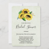 Gele zonnebloemen in Waterverf Vrijgezellenfeest Kaart (Voorkant)