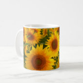 Gele zonnebloemen koffiemok (Voorkant links)