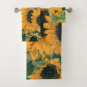 Gele Zonnebloemen Kunstwerk | Handdoekset Bad Handdoek (Insitu)