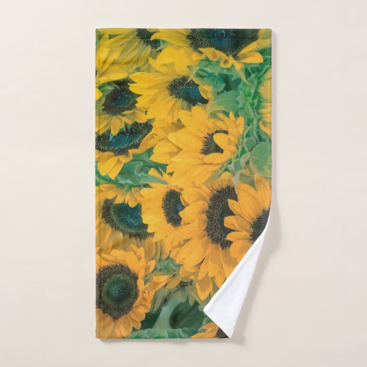 Gele Zonnebloemen Kunstwerk | Handdoekset Bad Handdoek (Handdoek)