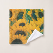 Gele Zonnebloemen Kunstwerk | Handdoekset Bad Handdoek (Wasdoekje)
