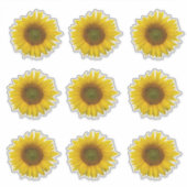 Gele zonnebloemen Land Sticker (Voorkant)