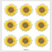 Gele zonnebloemen Land Sticker (Vel)