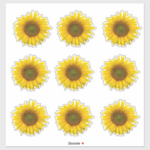 Gele zonnebloemen Land Sticker
